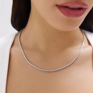 Ring Concierge Mini Diamond TennisNecklace 2TCW 14k white gold *please read post